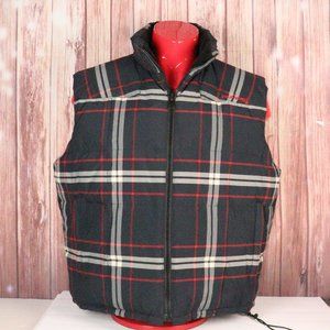 VTG 90s Polo Sport Ralph Lauren Mens XL Plaid Down Puffer Vest Jacket Reversible